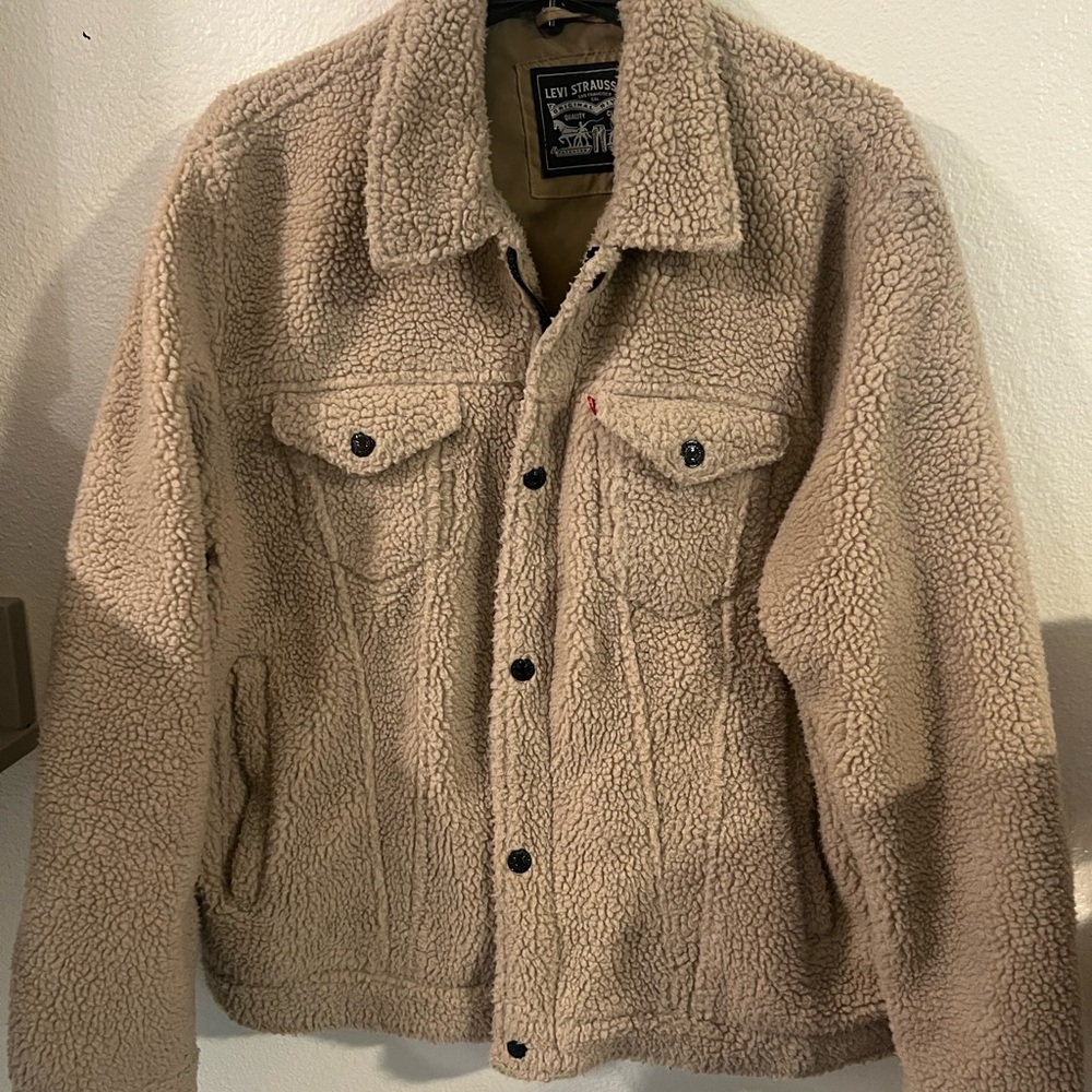 Levi's Men's Sherpa Jacket - Cream size XL